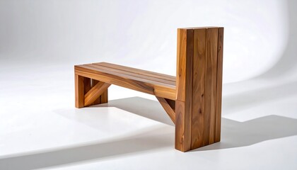 Modern wooden bench with clean lines