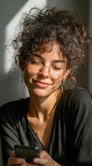 Exciting candidate moment job acceptance email notification home office lifestyle photography bright natural light