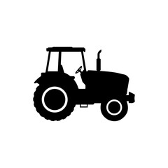 Tractor silhouette vector flat illustration design.