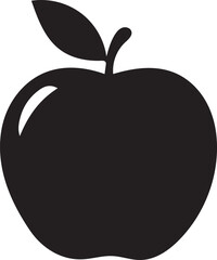 Apple Silhouette Vector A Simple and Iconic Design