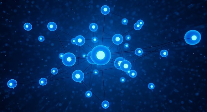 A vast network of luminous nodes expands across the dark expanse of space to represent the interconnected nature of digital information processing within a complex and high speed communication