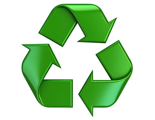 Obraz premium A vibrant green recycling symbol representing sustainability and environmental awareness in modern design.