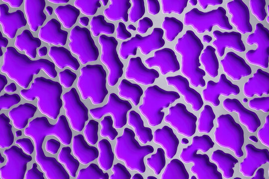 Colorful abstract pattern with purple shapes on a gray background creates an eye-catching texture for design and art projects