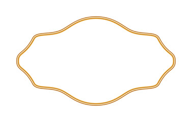 Golden luxury 3d frame in oriental style. Indian decorative element, morocco shape. Luxury shining Arabic window. Vintage realistic ornamental border. Vector illustration for certificate, label, stamp