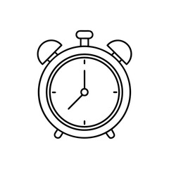 alarm clock icon  simple outline style 
