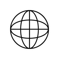 globe icon  simple outline style 
