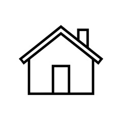 house silhouette icon  simple outline style 