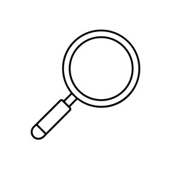 magnifying glass icon  simple outline style 