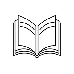 open book icon  simple outline style 