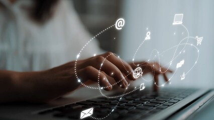 Omnichannel marketing journey showing interaction across media, email, messaging, mobile, ecommerce, and search to enhance customer experience and engagement Marrow