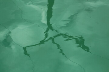 Green water with reflection abstract background. Green water abstract background wallpaper 