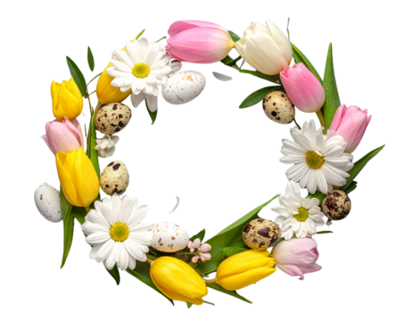 Spring Blossom Easter Egg Wreath