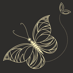 Illustration of a beautiful butterfly
