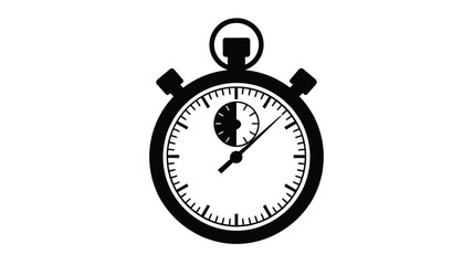Classic stopwatch icon isolated on white background