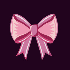 Naklejka premium pink ribbon bow