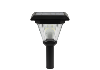 Solar-Powered Outdoor Garden Light Isolated on Transparent Background
