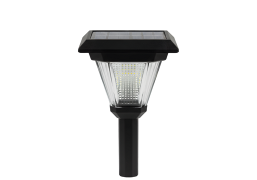 Solar-Powered Outdoor Garden Light Isolated on Transparent Background - Powered by Adobe