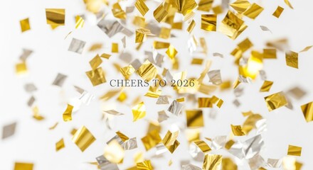 Celebrate new year with falling confetti a party background for festive occasions and happy moments year celebration