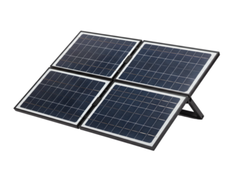 Foldable Solar Panel for Outdoor Use Isolated on Transparent Background  