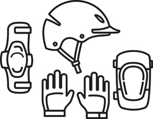 Electric Unicycle Protective Gear with Helmet, Gloves, Knee and Elbow Pads