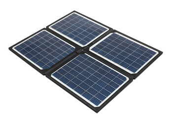 Foldable Solar Panel for Outdoor Use Isolated on Transparent Background  