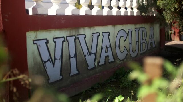 'Viva Cuba' Street art mural in Playa Giron, Cuba