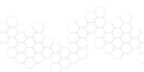 Abstract Luxury white 3D futuristic honeycomb mosaic white background. Modern pattern polygon art in illustration art background, Geometric mesh cell texture. modern futuristic wallpaper.