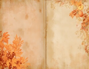 Vintage Notebook Page Coffee Ring