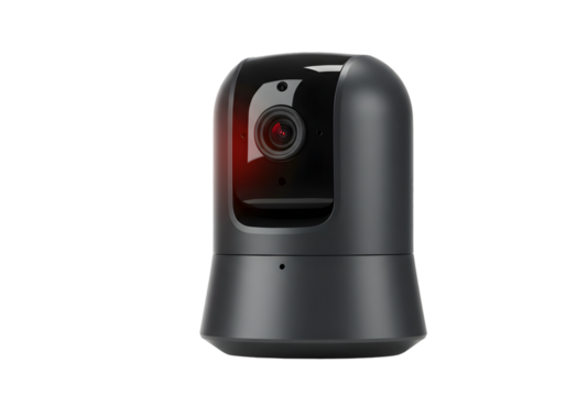  Smart Home Security Camera with Night Vision Isolated on Transparent Background