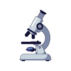 Microscope for scientific research and medical analysis vector illustration icon