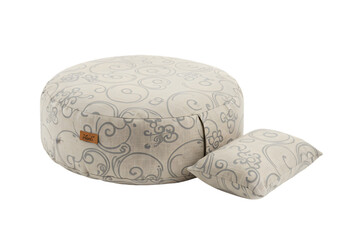  Meditation Cushion with Zen Pattern and Pillow Isolated on Transparent Background