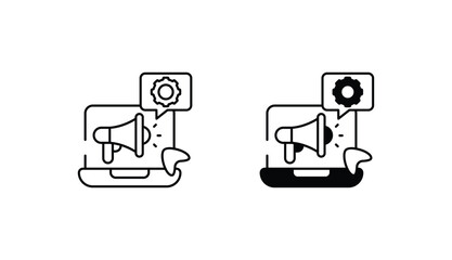 Marketing Strategy icon design with white background stock illustration