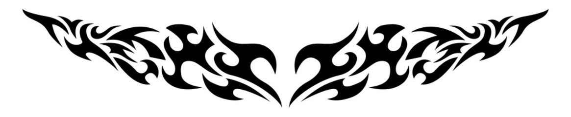 Obraz premium cyberpunk tribal tattoo design
