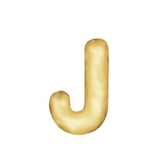 gold balloon of J letters vector illustration