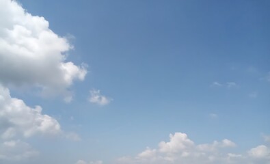 Blue Sky with Clouds on a Sunny Day Serene Atmosphere