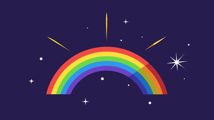 Fototapeta premium rainbow with stars