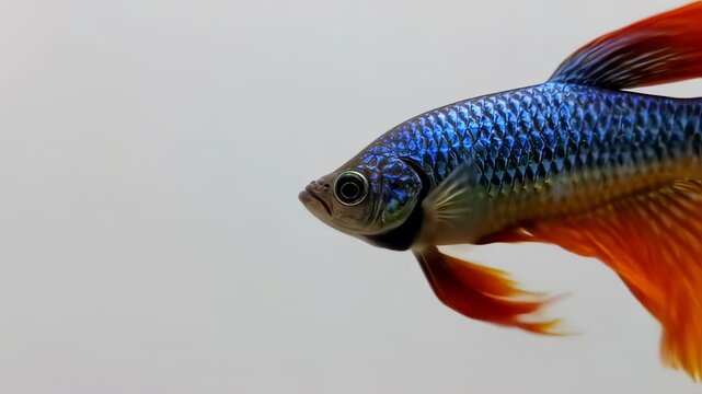 Colorful fish in profile view