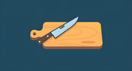 knife cartoon with cutting board, food preparation doodle, kitchenware cartoon drawing, cartoon chopping surface, wooden cartoon cutting surface, slicing tool cartoon, cooking board icon, chopping boa