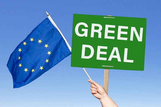 GREEN DEAL and European flag