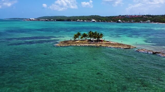 Rocky Cay in San Andres Island, Colombia. The beauty of the Caribbean. 