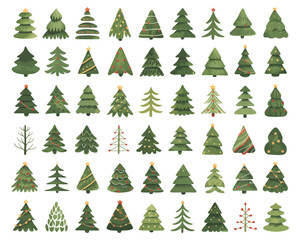 50 Cute Christmas Tree Illustrations A Festive Vector Collection