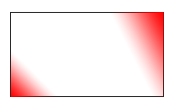 Abstract red gradient square isolated on transparent background