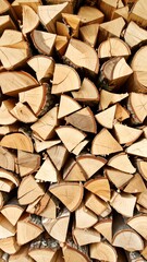 Stacked firewood