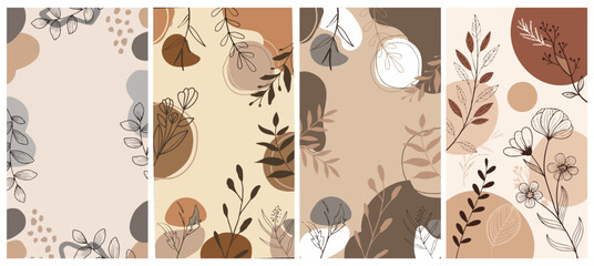 Seamless abstract floral pattern in warm earthy tones. Perfect for fabric, wallpaper, packaging, and digital backgrounds