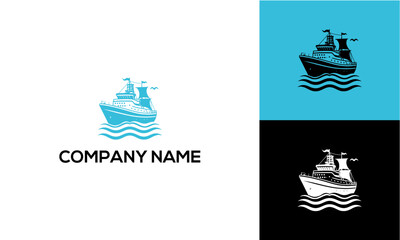 Ocean Vessel Company Logo Design.