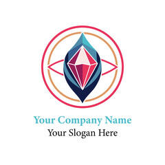 Abstract company logo design vector with star symbol and business concept elements