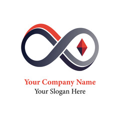 Abstract company logo with arrow and circle symbol vector design