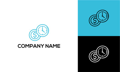 Time is Money Logo Design Concept.