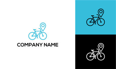 Bicycle Location Logo Design.