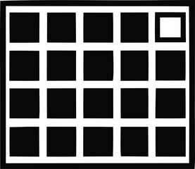 Abstract grid pattern featuring contrasting black and white squares minimalist geometric design unique visual texture concept